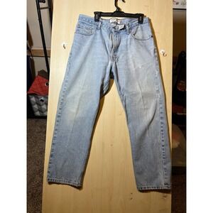 Levis 505‎ Regular Fit Jeans Mens W36 L30 Light Wash Distressed Denim Pants